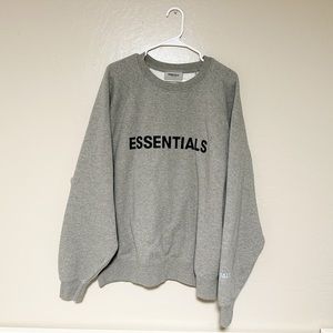 Fear of God Essential Crew Neck Sweater Men’s XL Heather Grey Gray